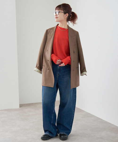 Spick & Span(スピックアンドスパン)の「《新色有り / 追加》18G クルーネックプルオーバー(ニット/セーター・レディース・ネイビー/レッド/ブラウン系その他・FREE)」の8枚目の写真