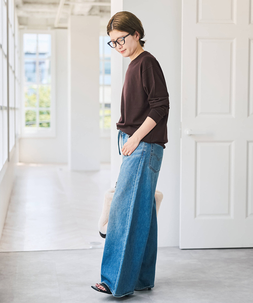 Spick & Span(スピックアンドスパン)の「《新色有り / 追加》18G クルーネックプルオーバー(ニット/セーター・レディース・ネイビー/レッド/ブラウン系その他・FREE)」の13枚目の写真
