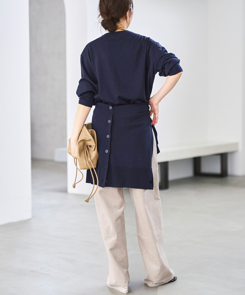 Spick & Span(スピックアンドスパン)の「《新色有り / 追加》18G クルーネックプルオーバー(ニット/セーター・レディース・ネイビー/レッド/ブラウン系その他・FREE)」の19枚目の写真