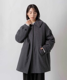 「KELEN / ケレン」ビックカラーAライン 中綿入りウールコート