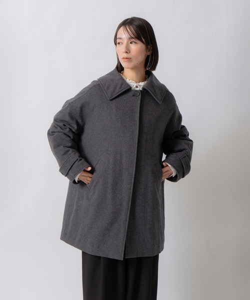 Kelen(ケレン)の「「KELEN / ケレン」ビックカラーAライン 中綿入りウールコート(その他アウター・レディース・ダークブラウン/チャコールグレー・S/M)」の11枚目の写真