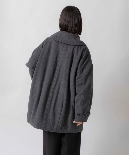 Kelen(ケレン)の「「KELEN / ケレン」ビックカラーAライン 中綿入りウールコート(その他アウター・レディース・ダークブラウン/チャコールグレー・S/M)」の15枚目の写真