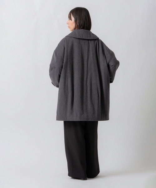 Kelen(ケレン)の「「KELEN / ケレン」ビックカラーAライン 中綿入りウールコート(その他アウター・レディース・ダークブラウン/チャコールグレー・S/M)」の16枚目の写真