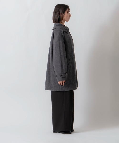 Kelen(ケレン)の「「KELEN / ケレン」ビックカラーAライン 中綿入りウールコート(その他アウター・レディース・ダークブラウン/チャコールグレー・S/M)」の18枚目の写真