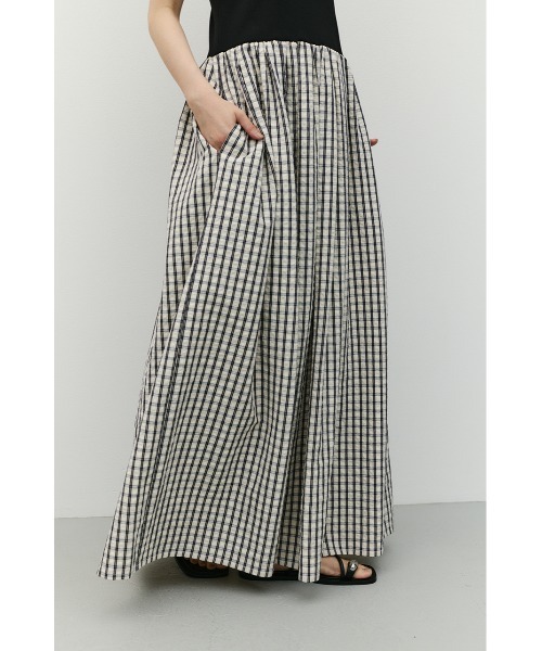 STYLEMIXER(スタイルミキサー)の「ドッキングチェックワンピース(ワンピース・レディース・アイボリー/ブラック・MEDIUM/SMALL)」の13枚目の写真