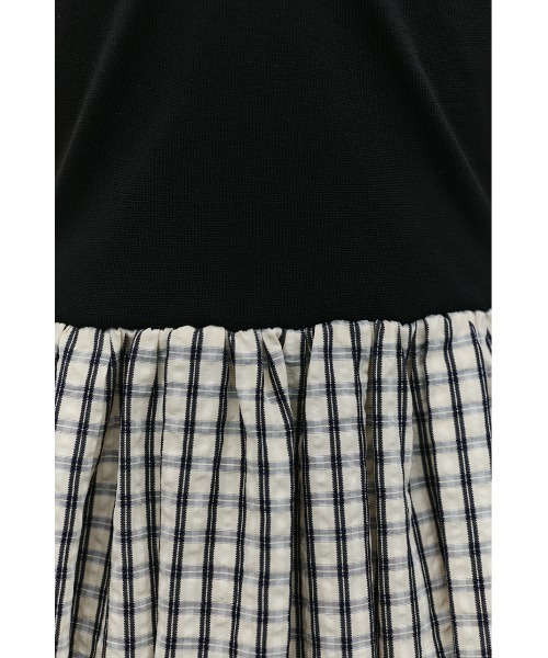 STYLEMIXER(スタイルミキサー)の「ドッキングチェックワンピース(ワンピース・レディース・アイボリー/ブラック・MEDIUM/SMALL)」の14枚目の写真