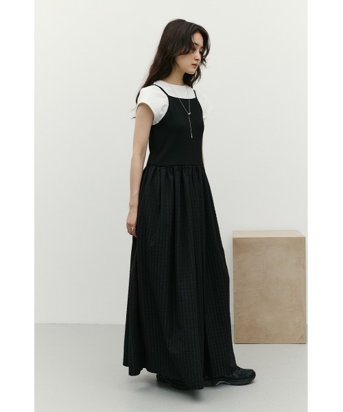 STYLEMIXER(スタイルミキサー)の「ドッキングチェックワンピース(ワンピース・レディース・アイボリー/ブラック・MEDIUM/SMALL)」の16枚目の写真