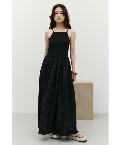 STYLEMIXER(スタイルミキサー)の「ドッキングチェックワンピース(ワンピース・レディース・アイボリー/ブラック・MEDIUM/SMALL)」の17枚目の写真