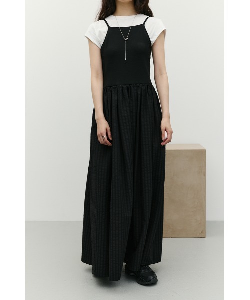 STYLEMIXER(スタイルミキサー)の「ドッキングチェックワンピース(ワンピース・レディース・アイボリー/ブラック・MEDIUM/SMALL)」の18枚目の写真