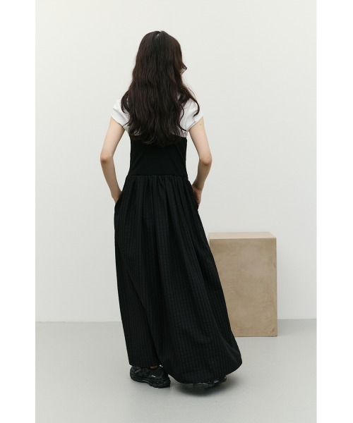 STYLEMIXER(スタイルミキサー)の「ドッキングチェックワンピース(ワンピース・レディース・アイボリー/ブラック・MEDIUM/SMALL)」の20枚目の写真
