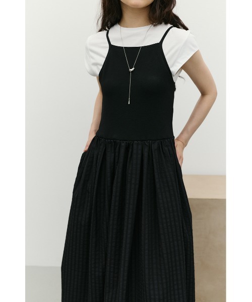 STYLEMIXER(スタイルミキサー)の「ドッキングチェックワンピース(ワンピース・レディース・アイボリー/ブラック・MEDIUM/SMALL)」の21枚目の写真