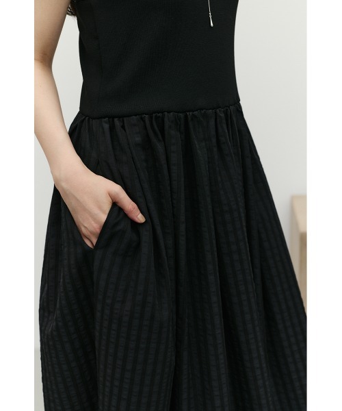 STYLEMIXER(スタイルミキサー)の「ドッキングチェックワンピース(ワンピース・レディース・アイボリー/ブラック・MEDIUM/SMALL)」の22枚目の写真