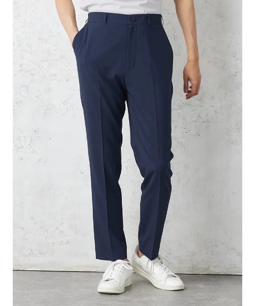 HARUYAMA（ハルヤマ）の「【AIR SUIT】裾上げ済み セットアップ スラックス パンツ ノータック 防シワ（イージーケア） ストレッチ 通年 吸水速乾 UVカット（スラックス・メンズ・ブラック/ネイビー/ブルー・L/M/LL）」の3枚目の写真