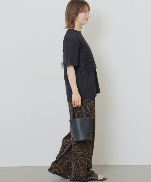 JOURNAL STANDARD relume(ジャーナルスタンダード レリューム)の「《2枚セット》レーシービスチェセットTEE(Tシャツ/カットソー・レディース・ブラック/チャコールグレー/ホワイト・FREE)」の5枚目の写真
