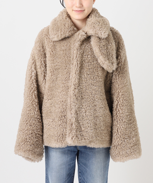Spick & Span(スピックアンドスパン)の「《一部店舗+WEB限定》Glyph Curly Fur Blouson(その他アウター・レディース・ベージュ・FREE)」の4枚目の写真