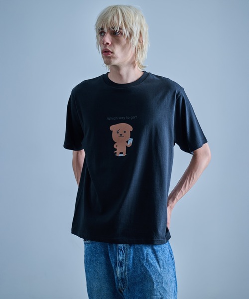 FRUIT OF THE LOOM(フルーツオブザルーム)の「Which way to go? Tシャツ(Tシャツ/カットソー・メンズ・ホワイト/ブラック/ネイビー・XL/L/M)」の2枚目の写真