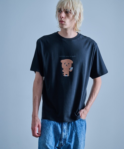 FRUIT OF THE LOOM(フルーツオブザルーム)の「Which way to go? Tシャツ(Tシャツ/カットソー・メンズ・ホワイト/ブラック/ネイビー・XL/L/M)」の15枚目の写真