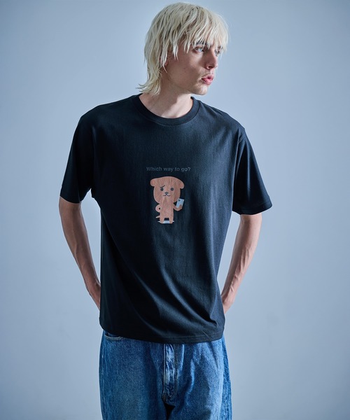 FRUIT OF THE LOOM(フルーツオブザルーム)の「Which way to go? Tシャツ(Tシャツ/カットソー・メンズ・ホワイト/ブラック/ネイビー・XL/L/M)」の19枚目の写真