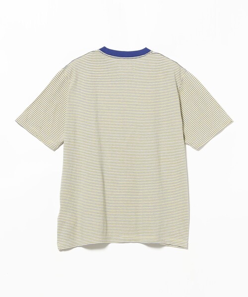 BEAMS PLUS（ビームスプラス）の「Pocket Tee Multi Stripe③（Tシャツ/カットソー・メンズ・イエロー/オレンジ/サックスブルー・SMALL/XX-LARGE/X-LARGE/LARGE/MEDIUM）」の9枚目の写真