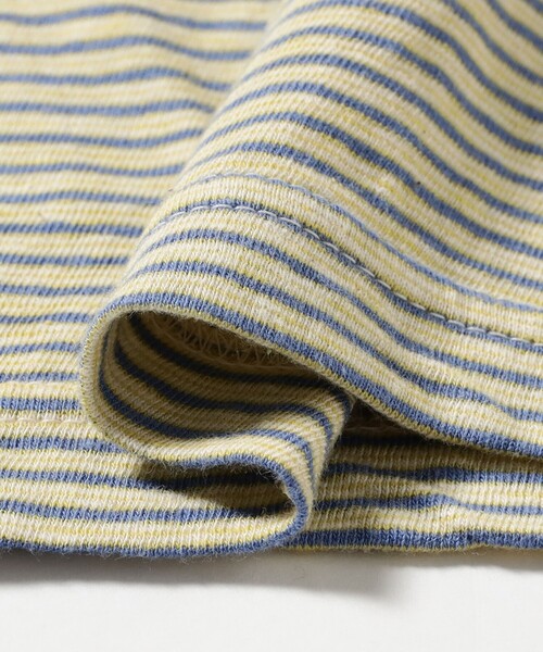 BEAMS PLUS（ビームスプラス）の「Pocket Tee Multi Stripe③（Tシャツ/カットソー・メンズ・イエロー/オレンジ/サックスブルー・SMALL/XX-LARGE/X-LARGE/LARGE/MEDIUM）」の10枚目の写真