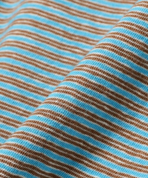 BEAMS PLUS（ビームスプラス）の「Pocket Tee Multi Stripe③（Tシャツ/カットソー・メンズ・イエロー/オレンジ/サックスブルー・SMALL/XX-LARGE/X-LARGE/LARGE/MEDIUM）」の15枚目の写真