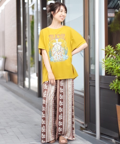 チチカカ（チチカカ）の「エスニックゾウ総柄ワイドパンツ（その他パンツ・レディース・ブラウン/ブラック/グリーン・FREE）」の5枚目の写真