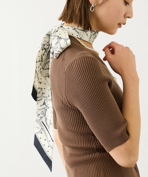 ROPE'(ロペ)の「ROPE'リバイバル シルクタイスカーフ/26AW(バンダナ/スカーフ・レディース・オレンジ/カーキ/オフホワイト・FREE)」の18枚目の写真