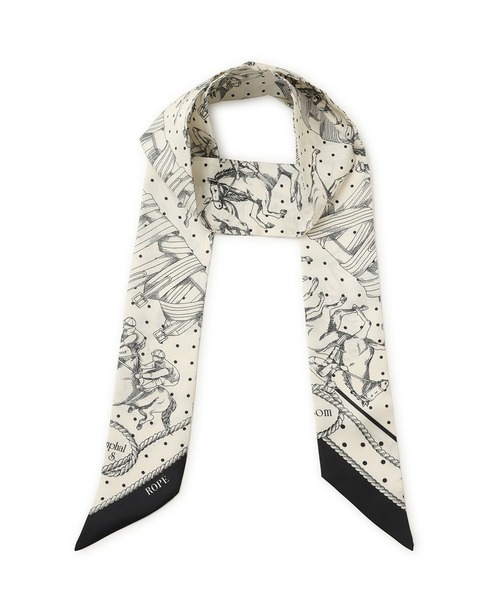 ROPE'(ロペ)の「ROPE'リバイバル シルクタイスカーフ/26AW(バンダナ/スカーフ・レディース・オレンジ/カーキ/オフホワイト・FREE)」の11枚目の写真