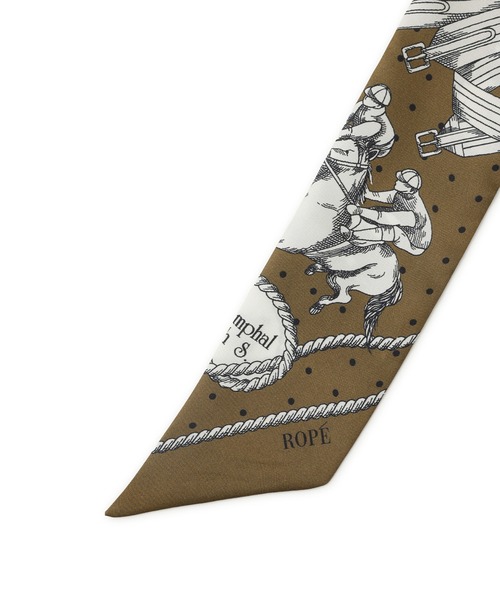 ROPE'(ロペ)の「ROPE'リバイバル シルクタイスカーフ/26AW(バンダナ/スカーフ・レディース・オレンジ/カーキ/オフホワイト・FREE)」の12枚目の写真