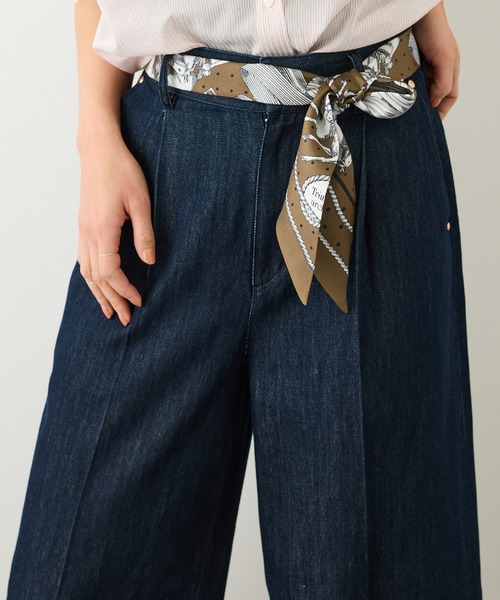 ROPE'(ロペ)の「ROPE'リバイバル シルクタイスカーフ/26AW(バンダナ/スカーフ・レディース・オレンジ/カーキ/オフホワイト・FREE)」の5枚目の写真