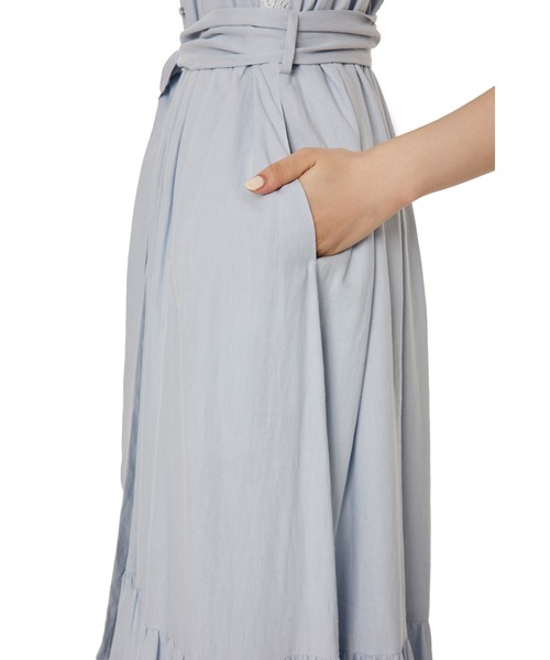 Her lip to(ハーリップトゥー)の「Notting Hill Belted Dress(ワンピース・レディース・スカイブルー/ローズ/レモンイエロー・S/M)」の8枚目の写真