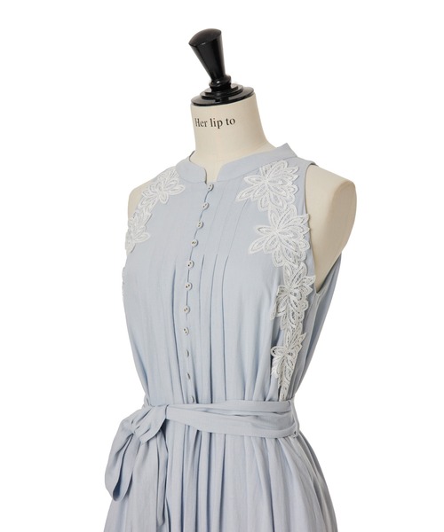 Her lip to(ハーリップトゥー)の「Notting Hill Belted Dress(ワンピース・レディース・スカイブルー/ローズ/レモンイエロー・S/M)」の9枚目の写真