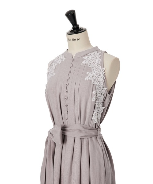 Her lip to(ハーリップトゥー)の「Notting Hill Belted Dress(ワンピース・レディース・スカイブルー/ローズ/レモンイエロー・S/M)」の6枚目の写真