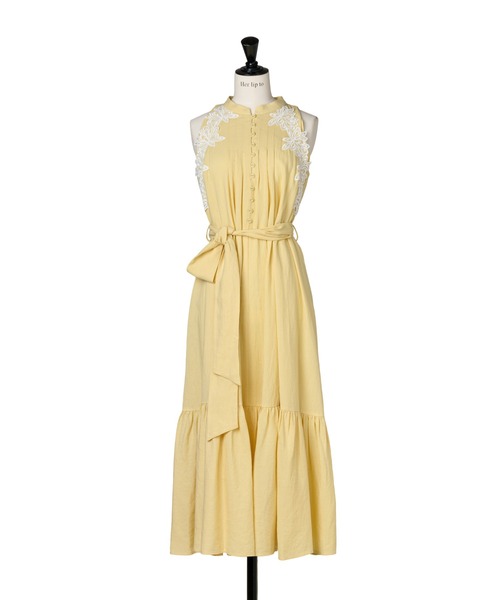 Her lip to(ハーリップトゥー)の「Notting Hill Belted Dress(ワンピース・レディース・スカイブルー/ローズ/レモンイエロー・S/M)」の5枚目の写真