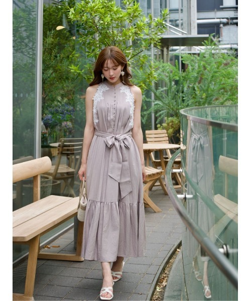 Her lip to(ハーリップトゥー)の「Notting Hill Belted Dress(ワンピース・レディース・スカイブルー/ローズ/レモンイエロー・S/M)」の16枚目の写真