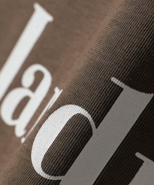 SHIPS Colors（シップス カラーズ）の「SHIPS Colors:〈接触冷感・UVカット・洗濯機可能〉フレンチスリーブ SOLENNE ロゴ TEE◇（Tシャツ/カットソー・レディース・ベージュ/ブラウン/オフホワイト・ONE SIZE）」の12枚目の写真