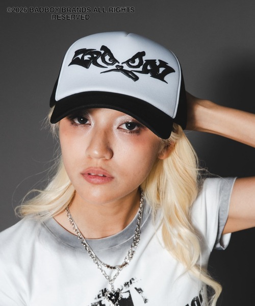 SHORT ROUND(ショートラウンド)の「SHORT ROUND/BAD BOYメッシュキャップ(キャップ・メンズ・ブラック・FREE)」の6枚目の写真