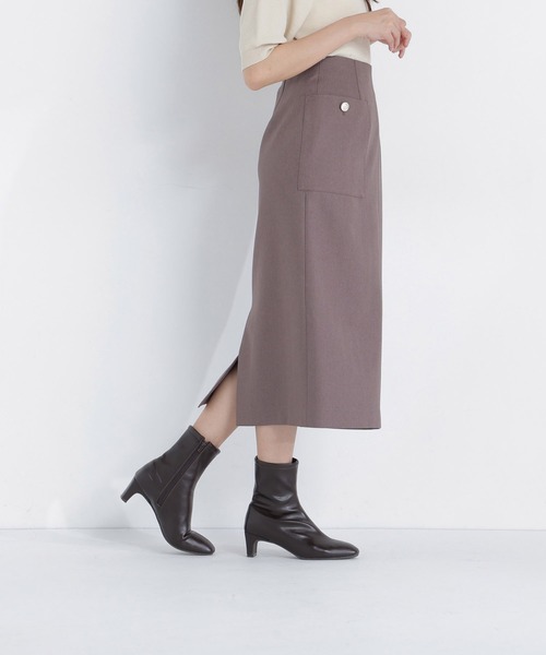 NATURAL BEAUTY BASIC(ナチュラルビューティーベーシック)の「ヘリンボーンナロースカート(スカート・レディース・ブラウン/チャコールグレー・MEDIUM/SMALL/X-SMALL)」の14枚目の写真