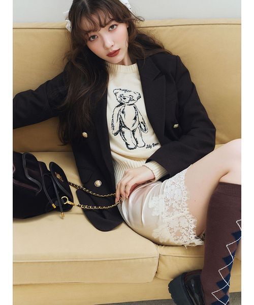 LILY BROWN(リリーブラウン)の「ラメ入りアーガイルハイソックス(ソックス/靴下・レディース・ライトグレー/ブラウン/ブラック・F)」の22枚目の写真