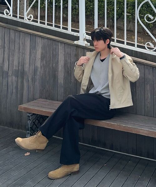 DECOROSO（デコローゾ）の「ソフトコットンVネックニット[グレー]（ニット/セーター・メンズ・その他・LARGE/X-LARGE）」の7枚目の写真