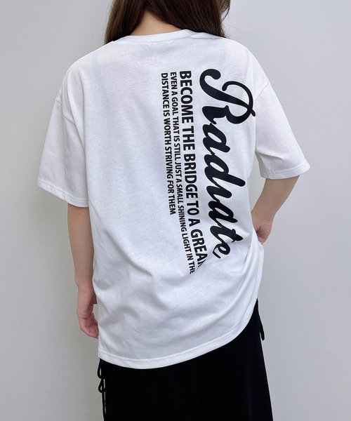 INGNI(イング)の「バックロゴラメチュニックTシャツ(Tシャツ/カットソー・レディース・オフホワイト/ブラック/グレー・M)」の2枚目の写真