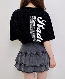 バックロゴラメチュニックTシャツ