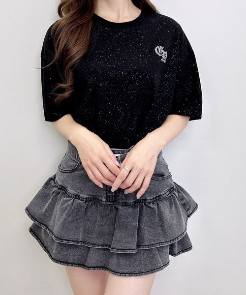 INGNI(イング)の「バックロゴラメチュニックTシャツ(Tシャツ/カットソー・レディース・オフホワイト/ブラック/グレー・M)」の11枚目の写真