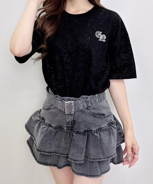 INGNI(イング)の「バックロゴラメチュニックTシャツ(Tシャツ/カットソー・レディース・オフホワイト/ブラック/グレー・M)」の13枚目の写真