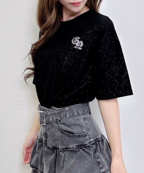 INGNI(イング)の「バックロゴラメチュニックTシャツ(Tシャツ/カットソー・レディース・オフホワイト/ブラック/グレー・M)」の14枚目の写真