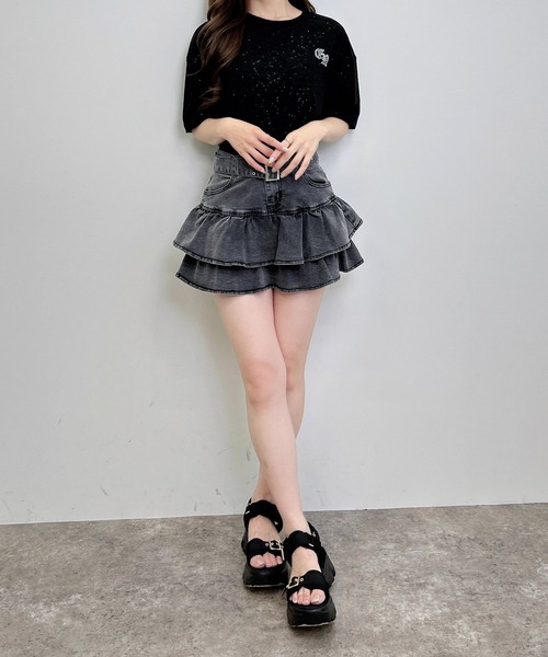 INGNI(イング)の「バックロゴラメチュニックTシャツ(Tシャツ/カットソー・レディース・オフホワイト/ブラック/グレー・M)」の15枚目の写真