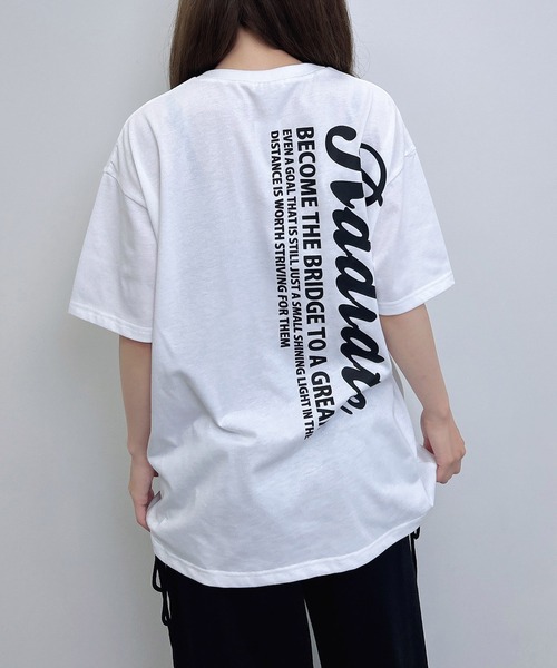 INGNI(イング)の「バックロゴラメチュニックTシャツ(Tシャツ/カットソー・レディース・オフホワイト/ブラック/グレー・M)」の4枚目の写真