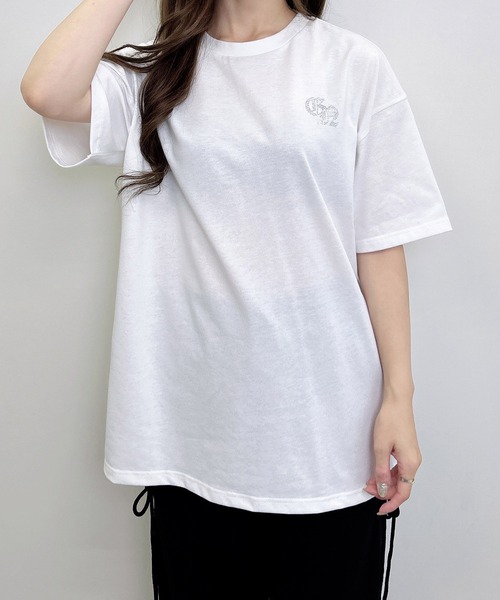 INGNI(イング)の「バックロゴラメチュニックTシャツ(Tシャツ/カットソー・レディース・オフホワイト/ブラック/グレー・M)」の7枚目の写真