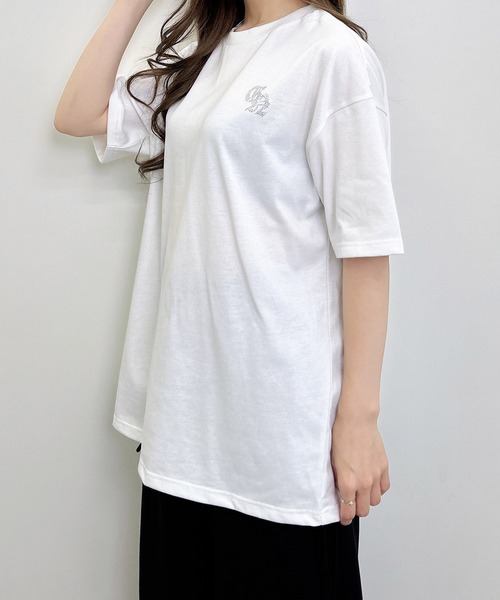 INGNI(イング)の「バックロゴラメチュニックTシャツ(Tシャツ/カットソー・レディース・オフホワイト/ブラック/グレー・M)」の8枚目の写真