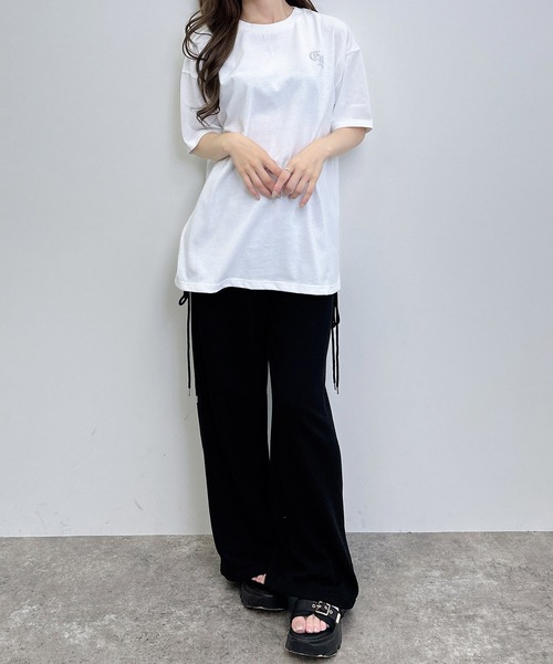 INGNI(イング)の「バックロゴラメチュニックTシャツ(Tシャツ/カットソー・レディース・オフホワイト/ブラック/グレー・M)」の9枚目の写真